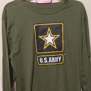 U.S.ARMY Long Sleve men shirt size Large green